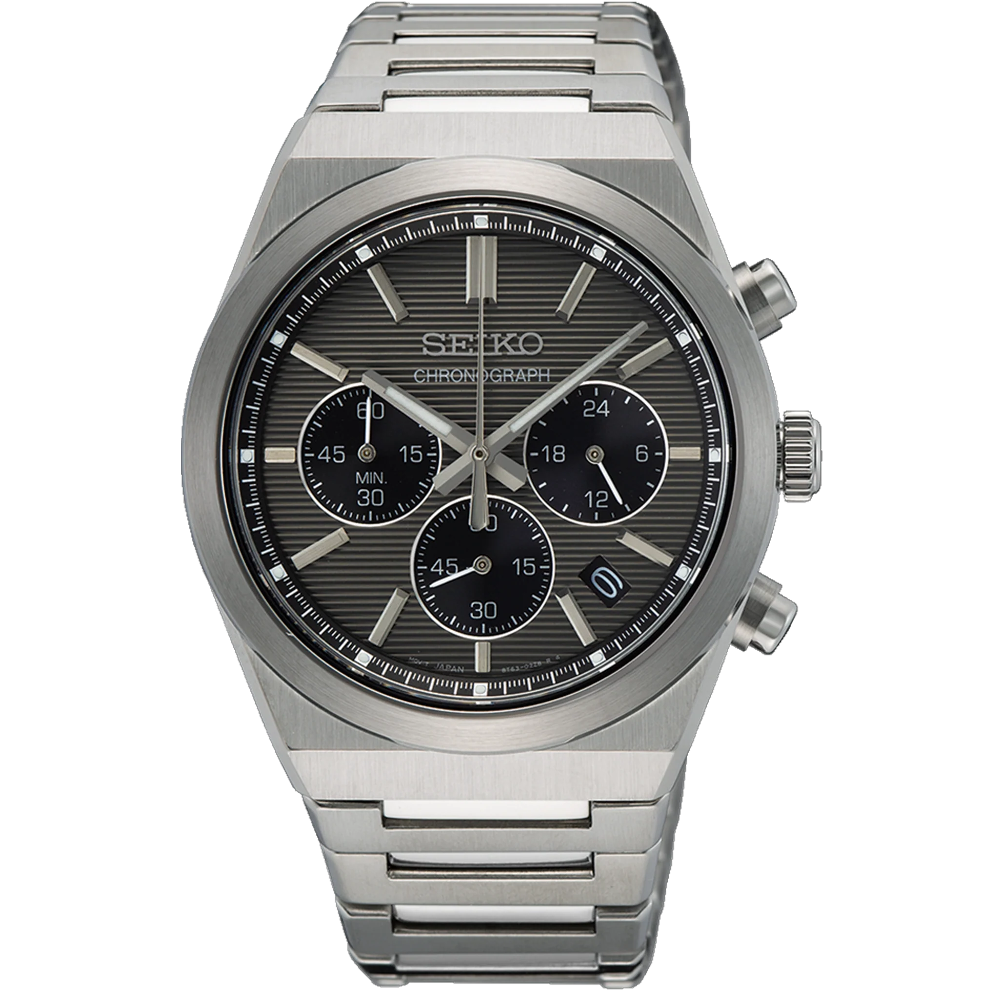 Seiko Watch - Quartz Chronograph - Black Dial SSB455 (Pre-Order