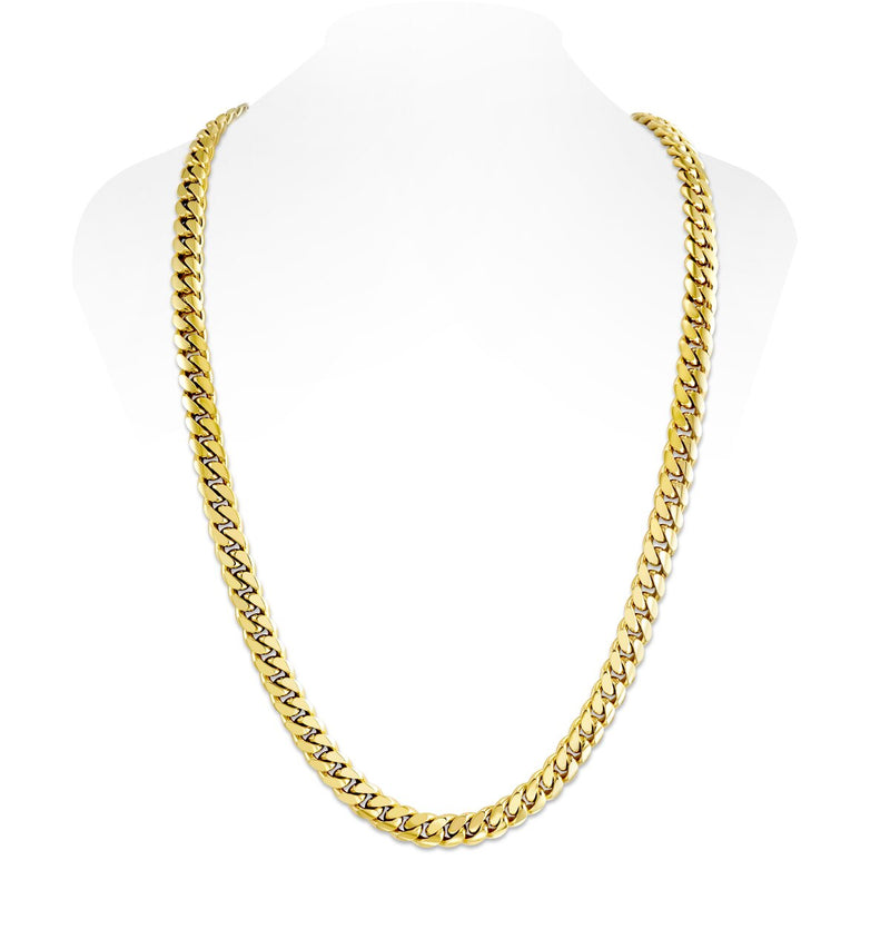 10k Yellow Gold  10mm  Curb Chain 24"