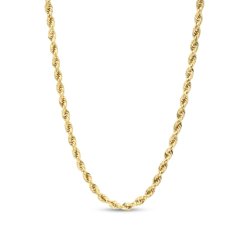 10k Yellow Gold 3.79mm Hollow Rope  Chain 22"