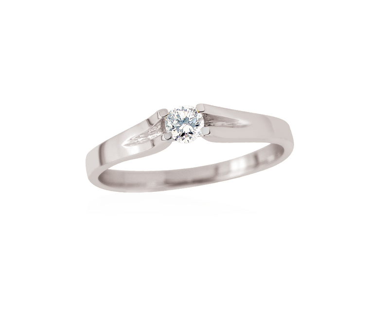 10K White Gold  0.05ct Diamond Promise Ring