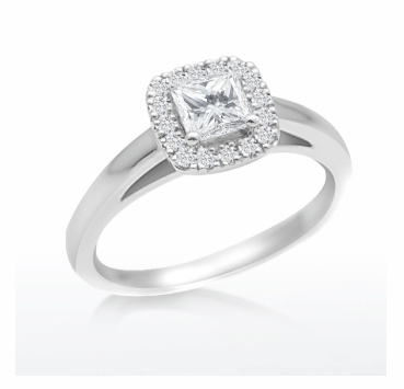 14k White Gold 0.55CT Canadian Diamond engagement ring