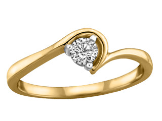 10K Yellow Gold 0.05CT Diamond Ring