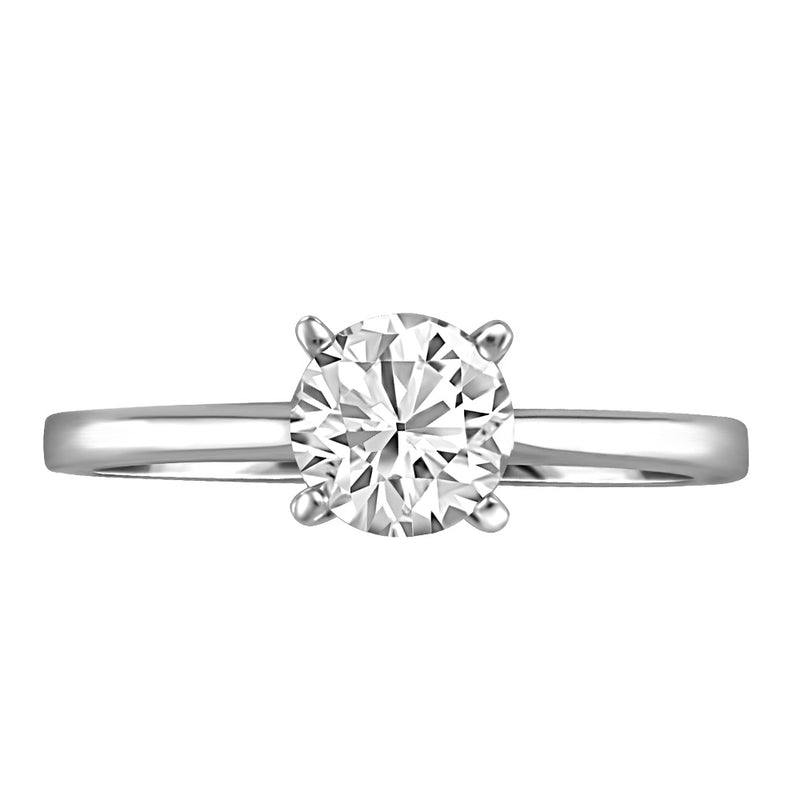 10K White Gold 0.29CT  Canadian Diamond Solitaire Eng. Ring