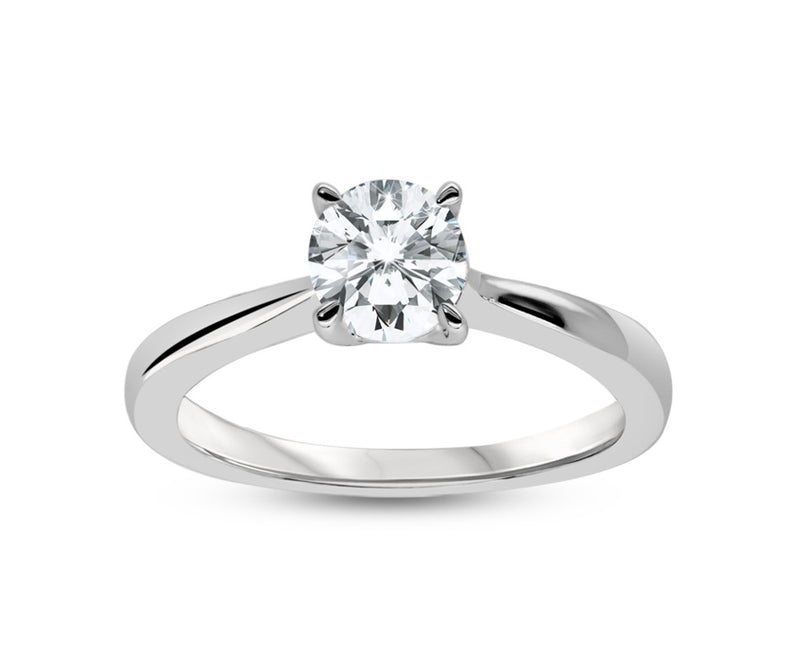 14k White Gold 1.5 CT Lab-Grown Diamond Solitaire Ring