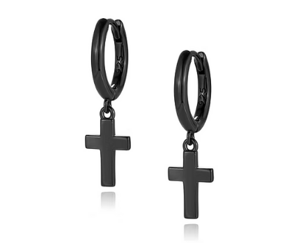 Silver  CROSS  EARRING (SKU SE23003)