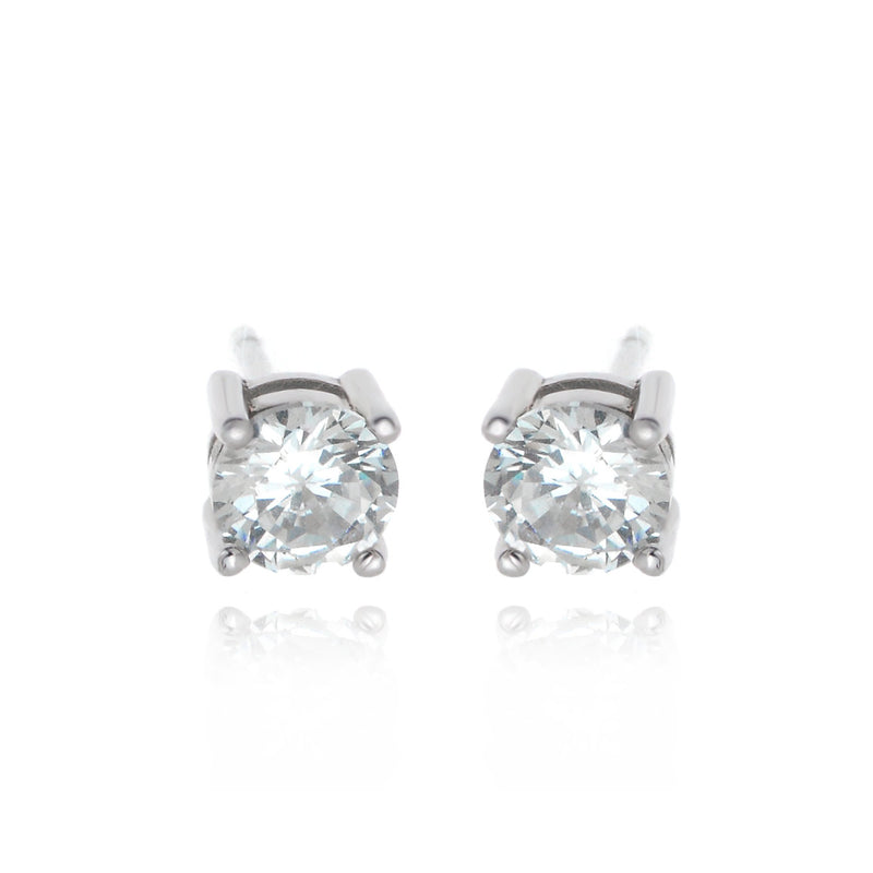 925 S. Silver 8MM CZ EARRING (SKU SB24021)