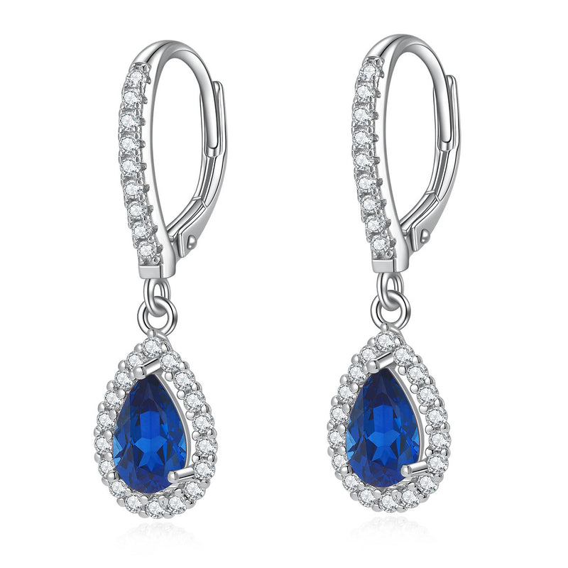 925 s. silver lever backing teardrop earrings. (SKU SE24088)