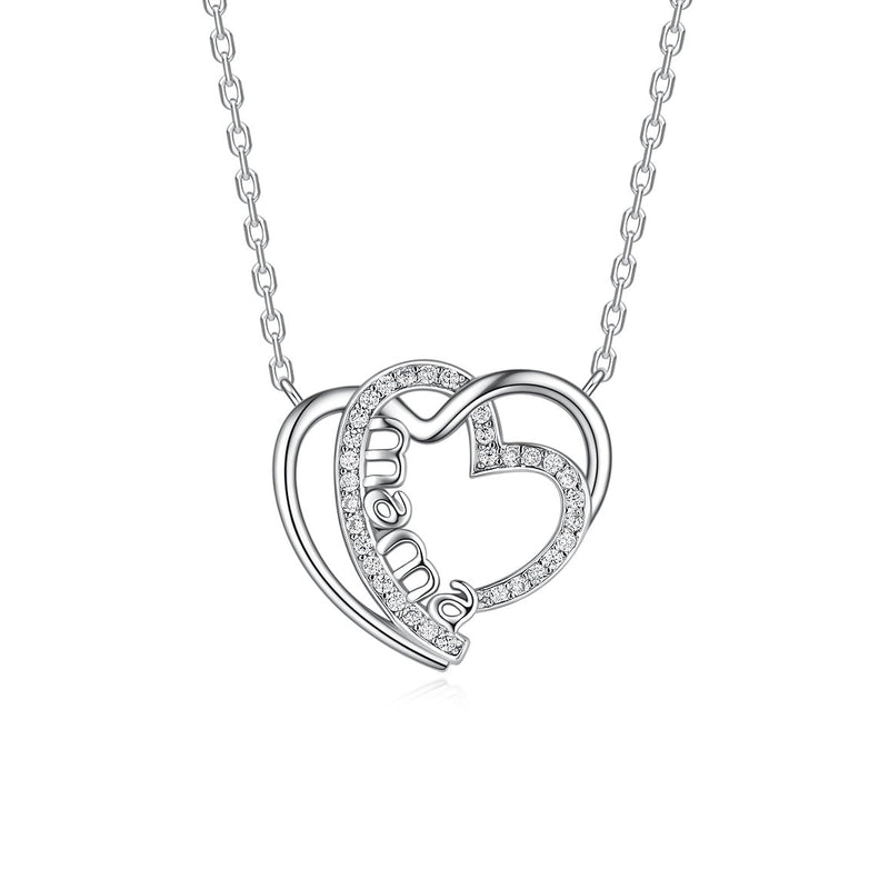 925 s. silver Heart Shape CZ necklace for mom (SKU SP24002)