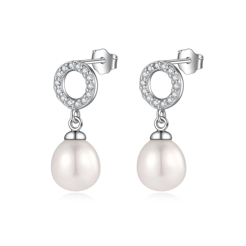 925 S. Silver  Fresh Water Pearl EARRING (SKU SE24079)