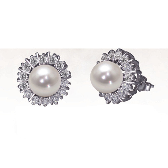 925 S. Silver  Fresh Water Pearl EARRING (SKU SE24073)