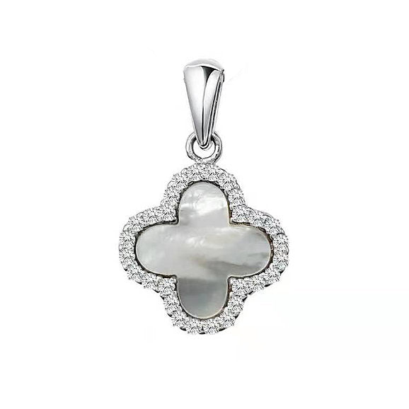 925 s. silver MOP 4 clover pendant (SKU SP23005)