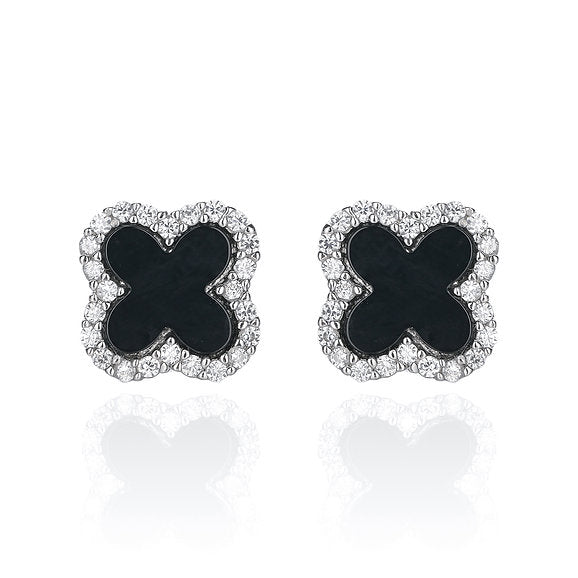 925 s. silver earring w black onyx. (SKU SE23010)