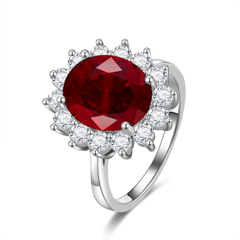 925 S. Silver CZ Ruby Ring (SKU SR24008)