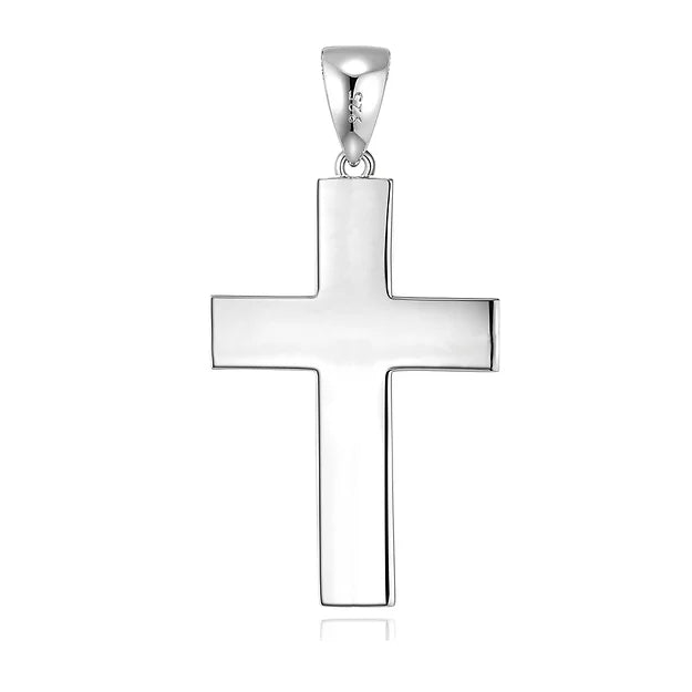 Silver  Cross  Pendant With  Chain 18"