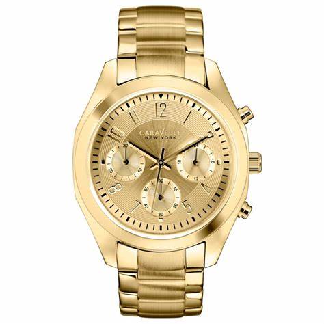 Bulova Women’s Caravelle New York Gold-Tone Stainless Steel Watch (44L118)