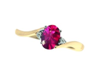 10k Yellow Gold 0.007ct Diamond Birthstone Ring