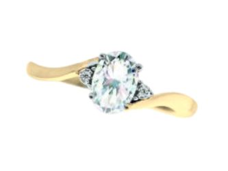 10k Yellow Gold 0.007ct Diamond Birthstone Ring