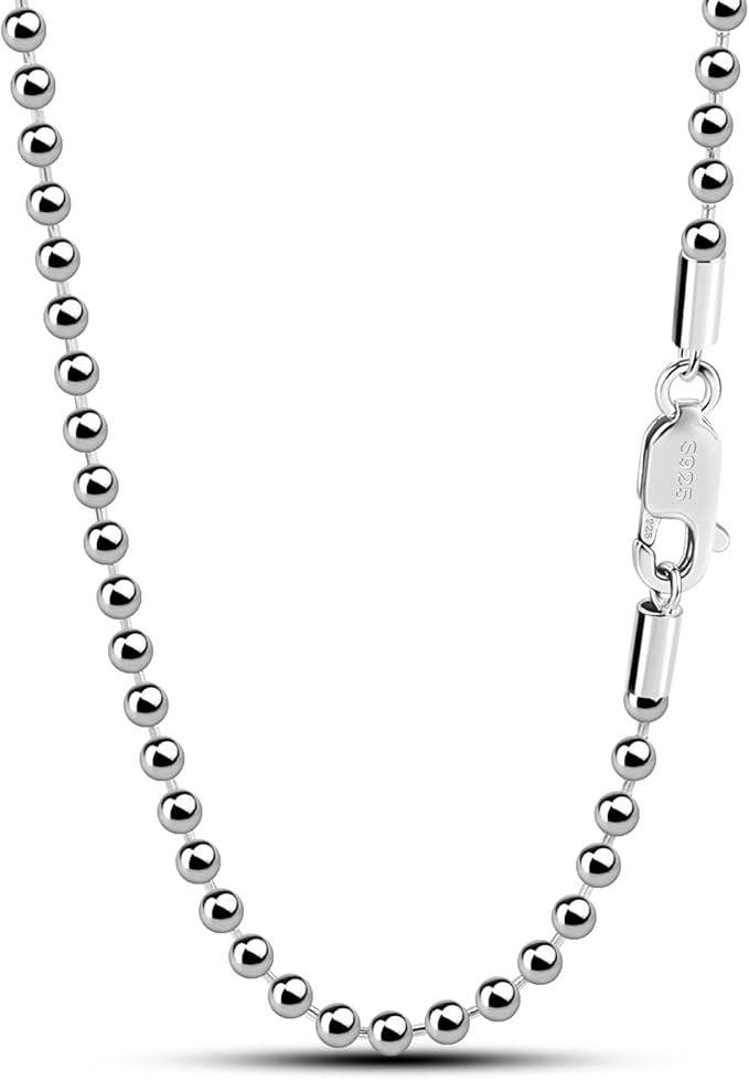 925 SILVER 1.50 mm Bead CHAIN 20" (SKU SC25034)