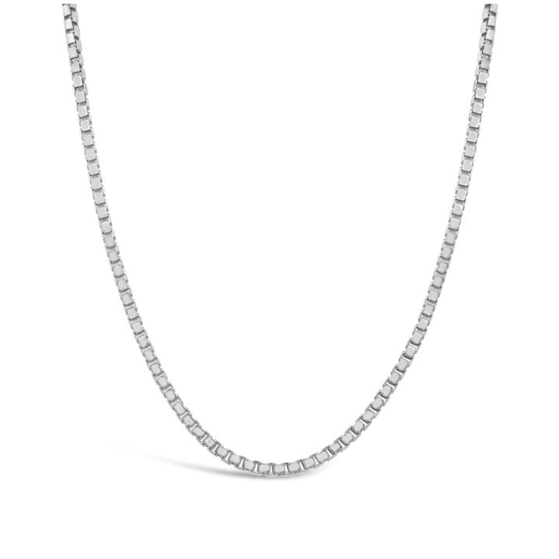 10K 1.20 mm White Gold Box CHAIN 22" (SKU C15289)