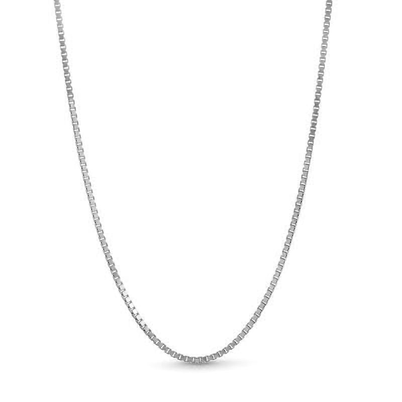 10K 0.75 mm White Gold Box CHAIN 30" (SKU C15255)