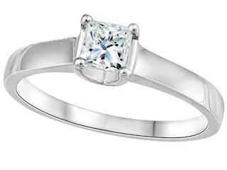 Pre-Order: 10K White Gold 0.30CT Diamond Ring (SKU SJ-2024/30)