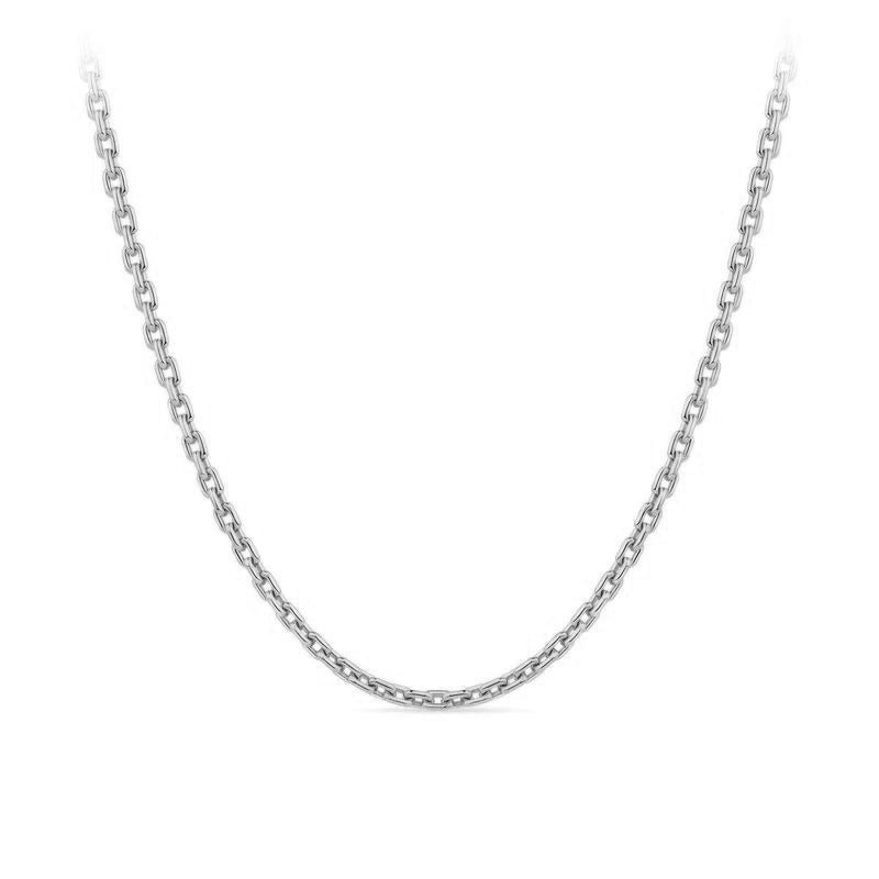 10K 0.8 mm White Gold Cable CHAIN 18" (SKU C19082)