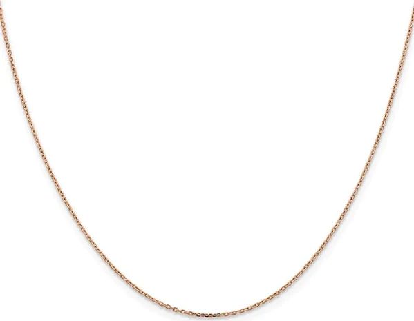 10K 1.6 mm Rose Gold Squared Link CHAIN 22" (SKU C18024)