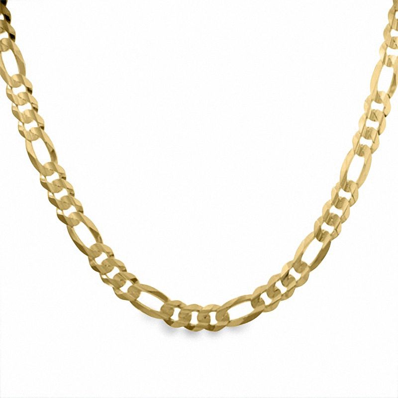 10K 3.70 mm Yellow Gold Figaro CHAIN 30" (SKU C13154)