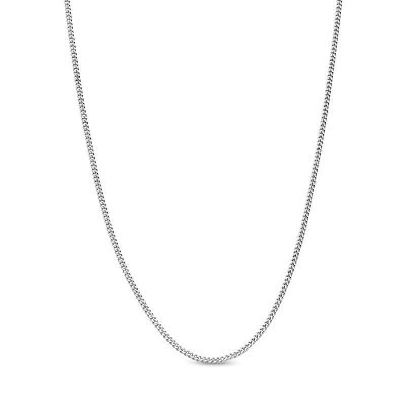 10K 0.70 mm White Gold Curb CHAIN 17" (SKU C24006)