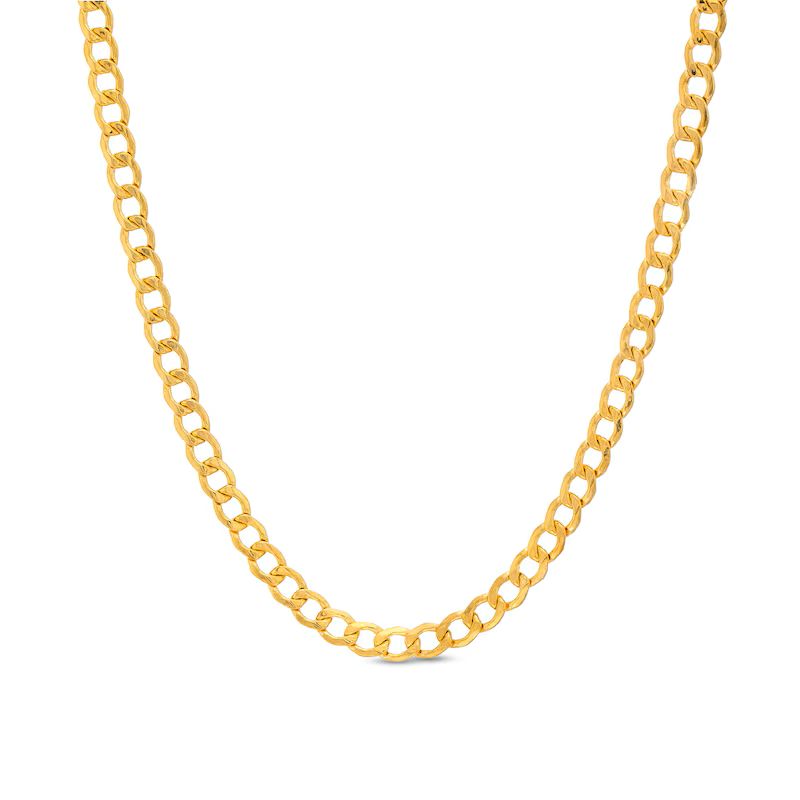 10K 4.50 mm Yellow Gold Hollow Curb CHAIN 20" (SKU C21012)