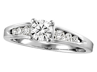 14k White Gold 0.55CT Canadian Diamond Engagement Ring