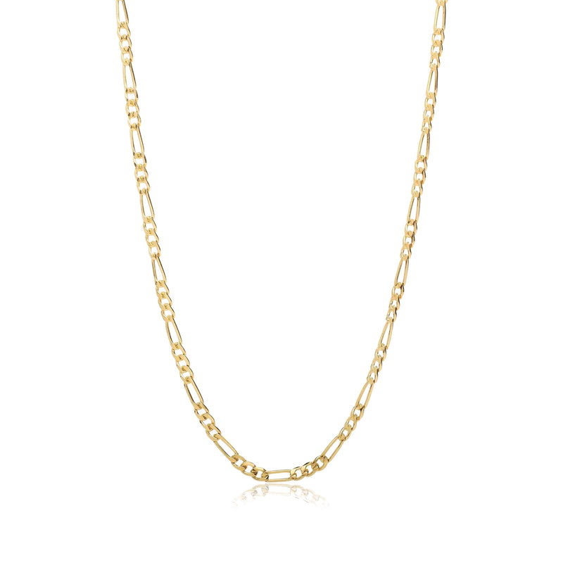 10K 3mm Yellow Gold Figaro Curb CHAIN 20" (SKU C19022)