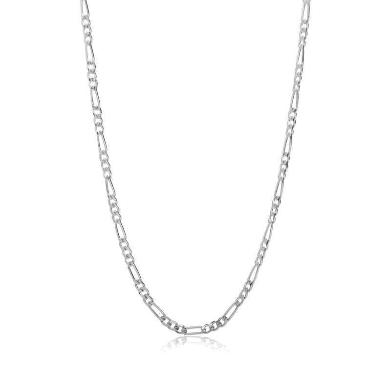 10K 2.70 mm White Gold Figaro CHAIN 24" (SKU C15511)