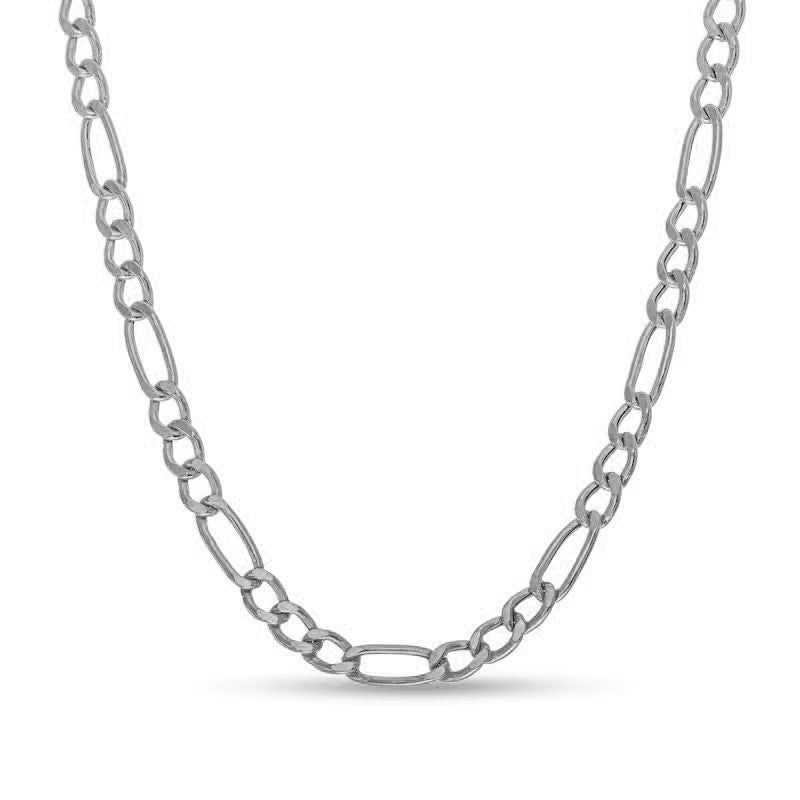 14K 4.50 mm White Gold Figaro CHAIN 24" (SKU C13315)