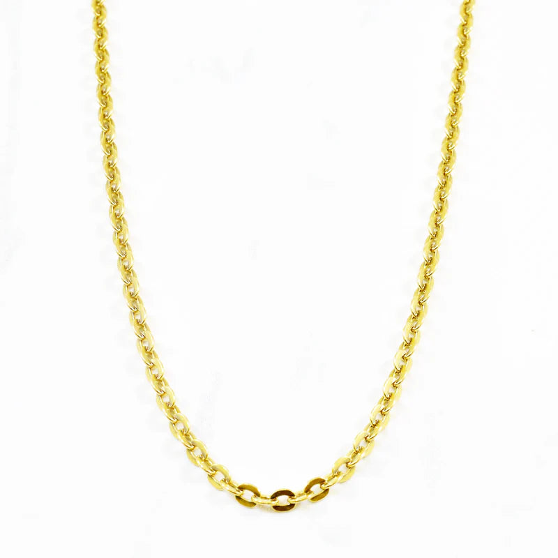 10K 1.45 mm Yellow Gold Squared Link CHAIN 20" (SKU C18019)