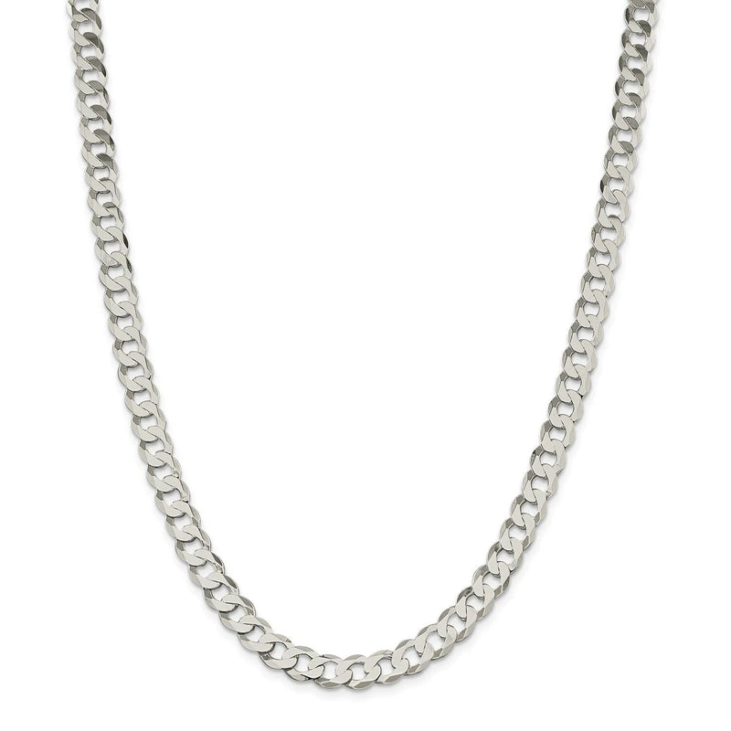 925 SILVER 6.20 mm Curb CHAIN 24" (SKU SC19900)