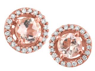 10K Rose Gold 0.012CT  DIAMOND  EARRING