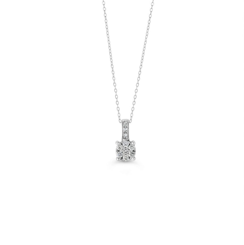 10k White Gold 10=0.10RBC DIAMOND  PENDANT (SKU P23006)