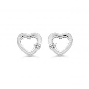 10K White Gold 2=0.04RBC  DIAMOND  EARRING(SKU E23030)