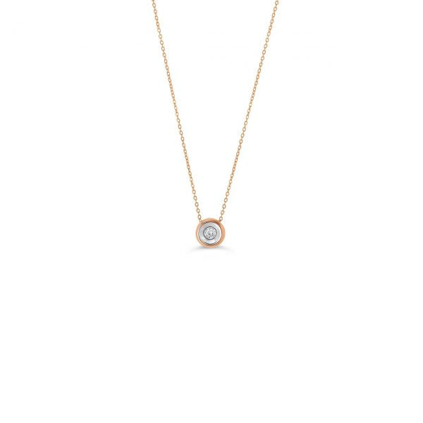10k Rose Gold 1=0.04RBC DIAMOND STUD PENDANT (SKU P23024)