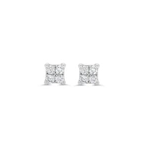 10K White Gold 0.18ct  DIAMOND  EARRING (SKU E23031)