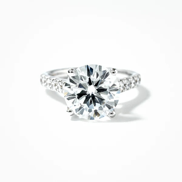 14K White Gold 3.35ct Lab Grown  Diamond Engagement Ring