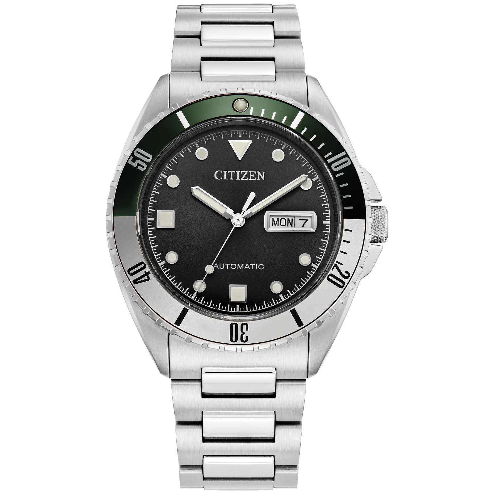 Men's Citizen Sport Automatic Black Dial Watch in Stainless Steel (Mod ...