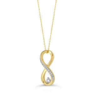10k Yellow Gold 9=0.05RBC  DIAMOND  PENDANT(SKU P23028)