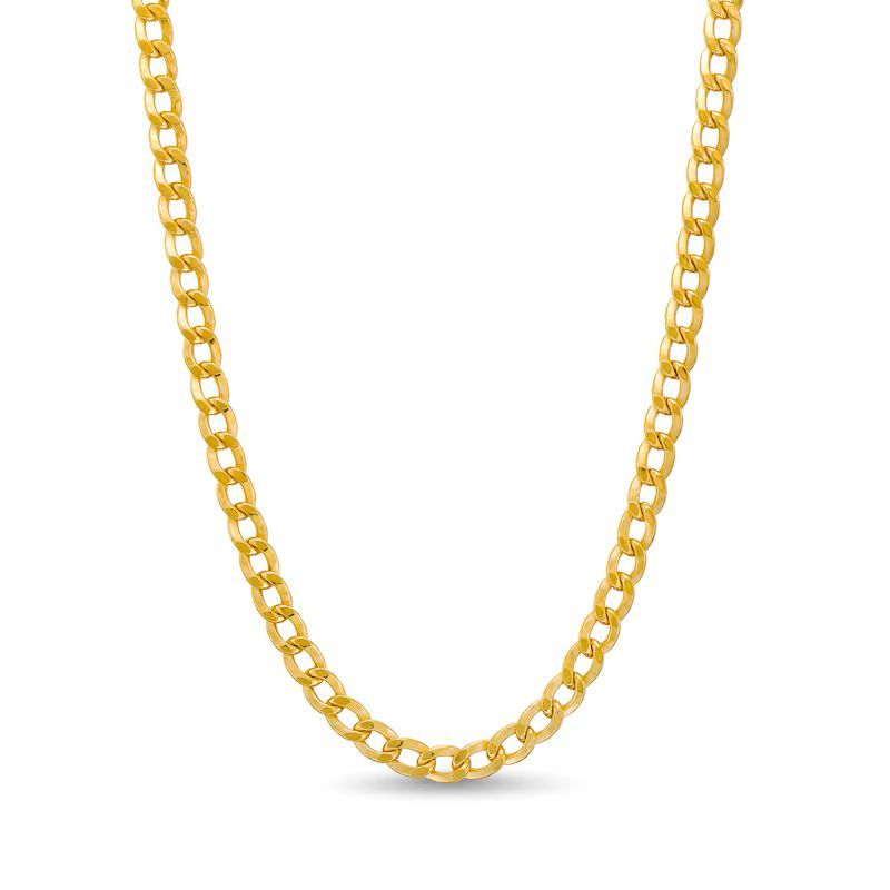 10K 3.60 mm Yellow Gold Hollow Curb CHAIN 24" (SKU C15553)