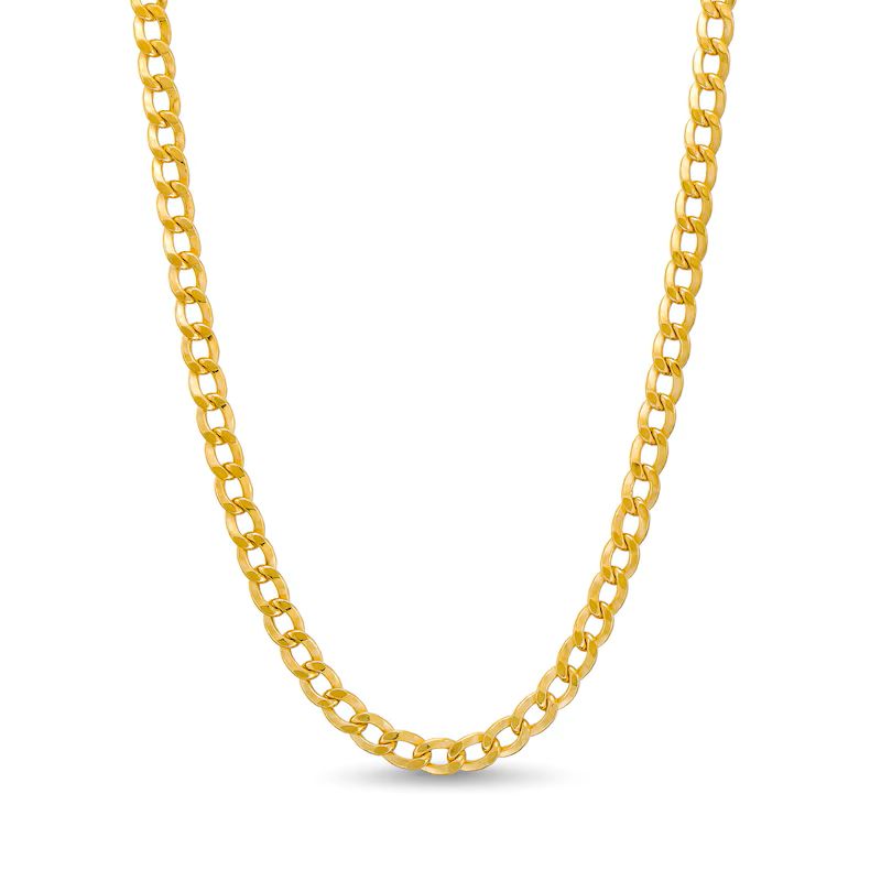 10K 3.8 mm Yellow Gold Concave Curb CHAIN 24" (SKU C15576)