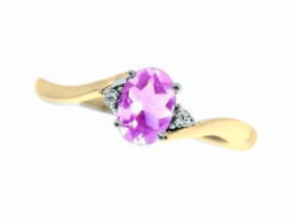 10k Yellow Gold 0.007ct Diamond Birthstone Ring