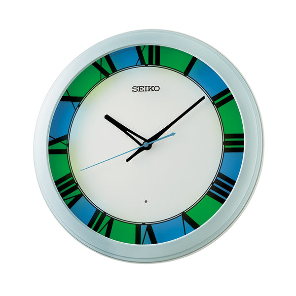 Seiko QHA010L Decorator Clock – Green & Blue QHA010L (Pre-Order)