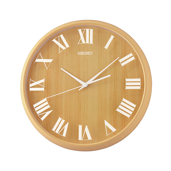 Seiko Shinrin Round Wall Clock – Light Brown QXA810A  (Pre-Order)