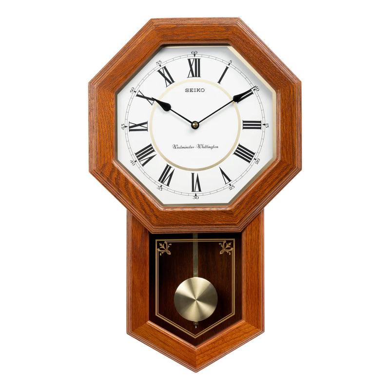 SEIKO INDIA DUAL CHIME MUSICAL OAK WOOD PENDULUM CLOCK (Pre-Order)